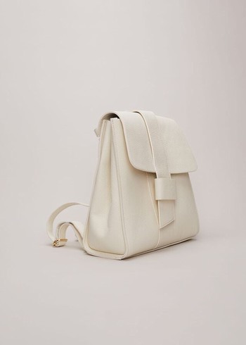 Phase Eight Leather Backpack Bags White Canada | RKTPGY-295